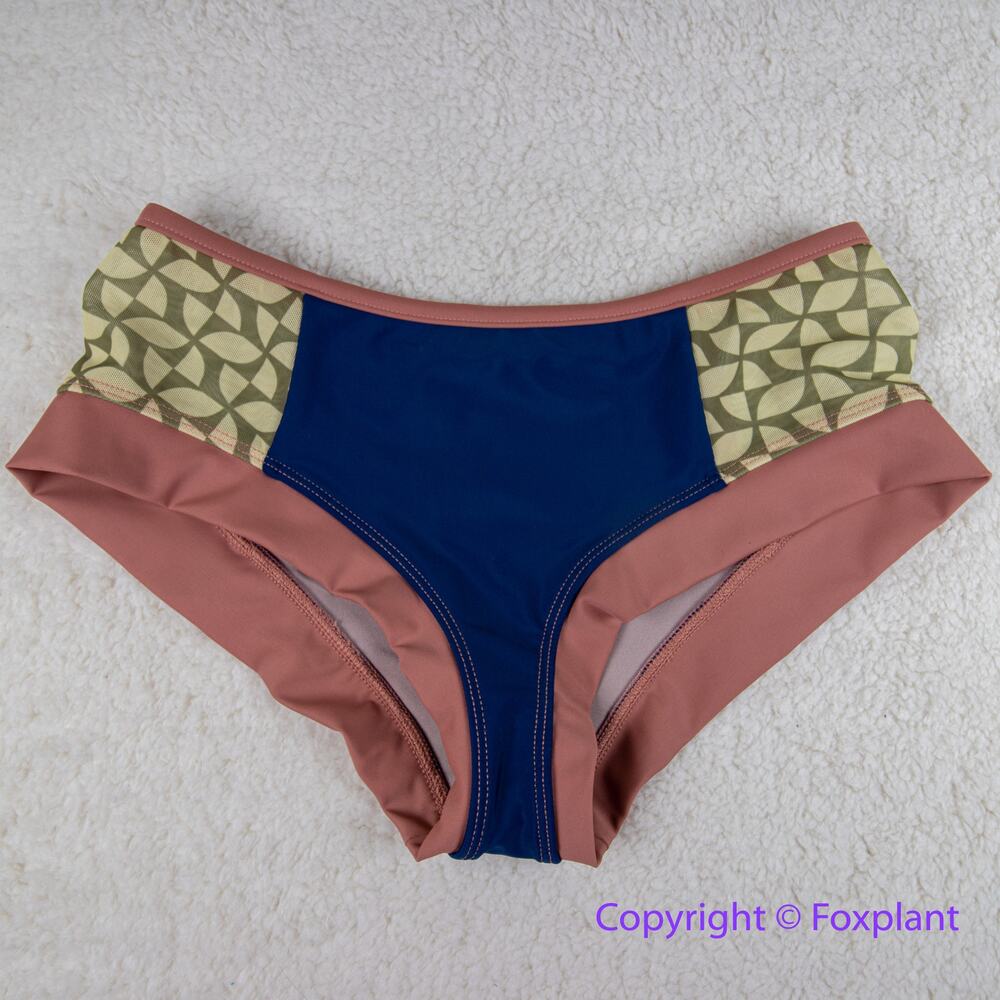 New!  Seea Free People colorblocked surf bikini bottoms, size S